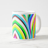 Abstrakte Rainbow-Marble-Wirbel Jumbo-Tasse (Vorderseite Rechts)