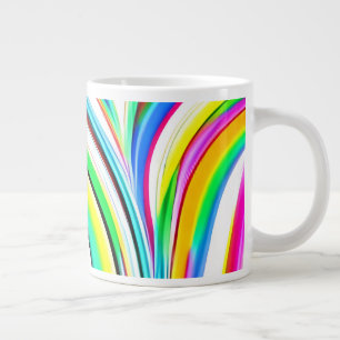 Abstrakte Rainbow-Marble-Wirbel Jumbo-Tasse