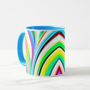 Abstrakte Rainbow-Marble-Wirbel Tasse