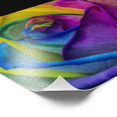 Abstrakte Rainbow-Rose Fotodruck (Ecke)