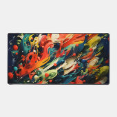 Abstrakte Rainbow Splash Rhapsody Art Schreibtischunterlage (Vorderseite)