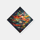 Abstrakte Rainbow Splash Rhapsody Art Serviette (Ecke)