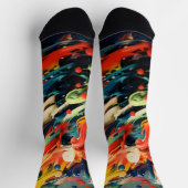 Abstrakte Rainbow Splash Rhapsody Art Socken (Oben)