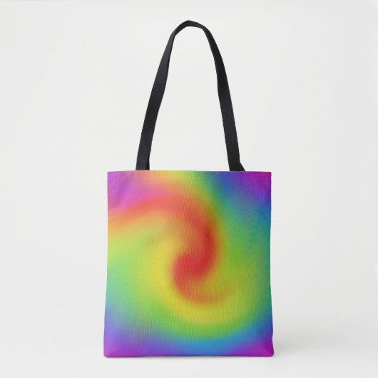 Abstrakte Rainbow Swirt Artwork Tasche (Vorderseite)