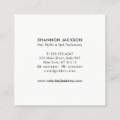 Abstrakte Rainbow-Wirbel Haarstylist & Nail Tech Quadratische Visitenkarte (Rückseite)