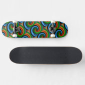 Abstrakte Rainbow-Wirbel Skateboard (Horizontal)