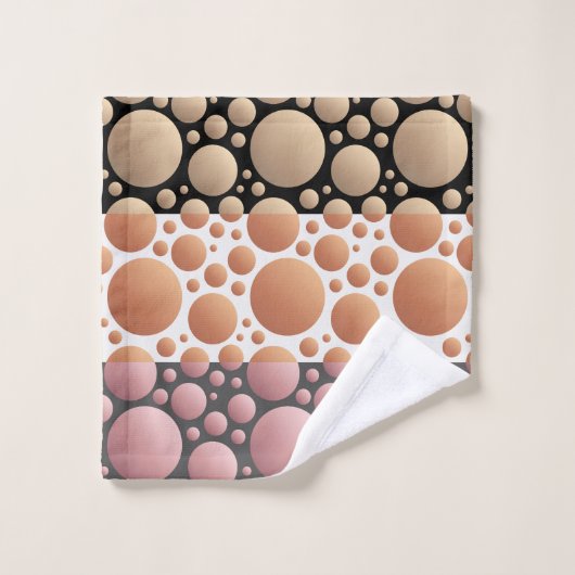 Abstrakte Random Circles Badhandtuch Set (Waschlappen)