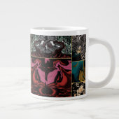 Abstrakte Random elegante Kunst Jumbo-Tasse (Rechts)