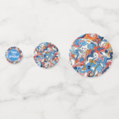 Abstrakte Random Hand gezeichnet Doodles Konfetti (Rückseiten)