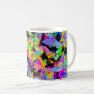 Abstrakte Random Messy Paint Color Explosion Kaffeetasse