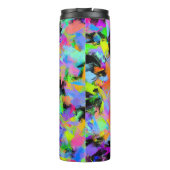 Abstrakte Random Messy Paint Color Explosion Thermosbecher (Rückseite)