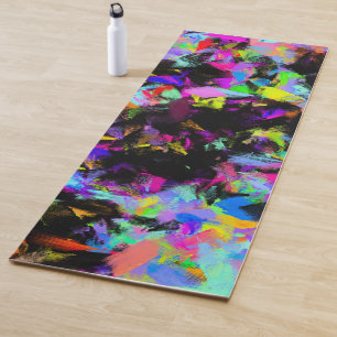 Abstrakte Random Messy Paint Color Explosion Yogamatte