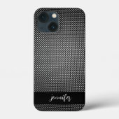 Abstrakte Rastertextur mit benutzerdefinierbarem N Case-Mate iPhone Hülle (Rückseite)
