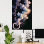 Abstrakte Raucher-Wirbel | Modernes Kunstposter Poster (Heimbüro)