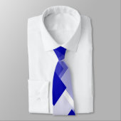 Abstrakte Raute Blau Krawatte (Gebunden)