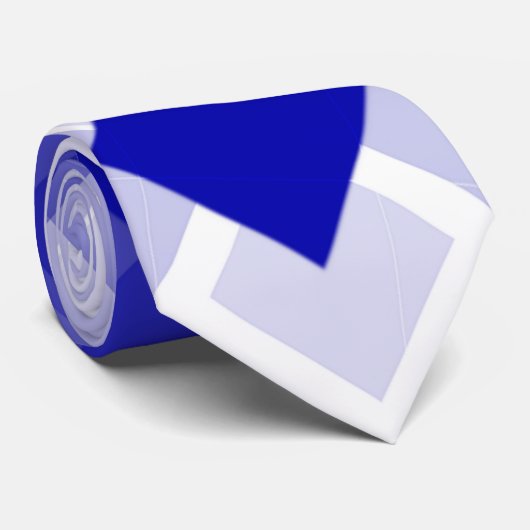 Abstrakte Raute Blau Krawatte (Gerollt)