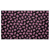 Abstrakte Rechtecke 081122 - Rosa auf Schwarz Stoff (Fat Quarter (45,7 x 55,9 cm))
