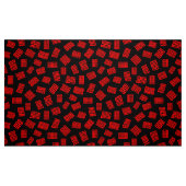 Abstrakte Rechtecke 081122 - Rot auf Schwarz Stoff (Fat Quarter (45,7 x 55,9 cm))