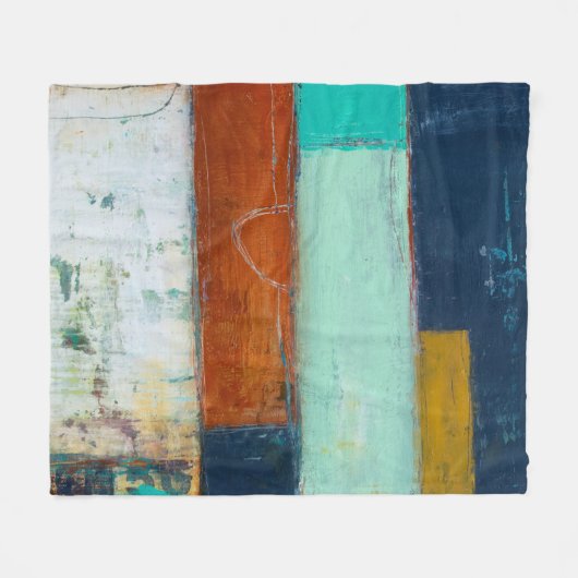 Abstrakte Rechtecke Fleecedecke (Vorderseite (Horizontal))