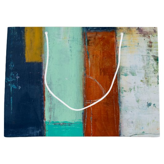 Abstrakte Rechtecke Große Geschenktüte (Vorderseite)