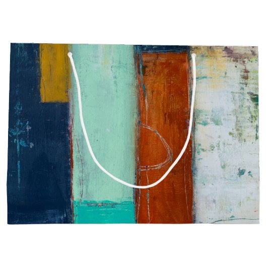 Abstrakte Rechtecke Große Geschenktüte (Rückseite)