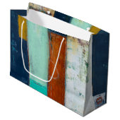 Abstrakte Rechtecke Große Geschenktüte (Vorderseite Schrägansicht)