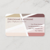 Abstrakte Rechtecke harmonische Farbpalette Visitenkarte (Rückseite)