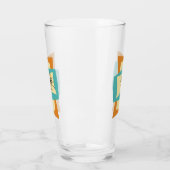 Abstrakte Rechtecke Mitte des Jahrhunderts Moderne Glas (Links)