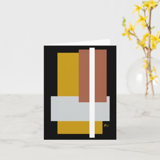 Abstrakte Rechtecke Mitteilungskarten (Gelbe Blume)