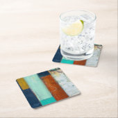 Abstrakte Rechtecke Rechteckiger Pappuntersetzer (Vor Ort)