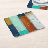 Abstrakte Rechtecke Rechteckiger Pappuntersetzer (angewinkelt)