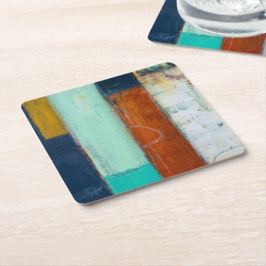 Abstrakte Rechtecke Rechteckiger Pappuntersetzer (angewinkelt)