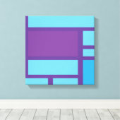 Abstrakte Rechtecke überzogene Leinwand (Insitu (Holzboden))