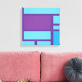 Abstrakte Rechtecke überzogene Leinwand (Insitu (Wohnzimmer))