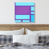 Abstrakte Rechtecke überzogene Leinwand (Insitu (Schlafzimmer))