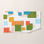 Abstrakte Rechtecke und Linien Badhandtuch Set (Handtuch)