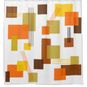 Abstrakte Rechtecke und Linien Duschvorhang (Vorderseite)