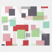 Abstrakte Rechtecke und Linien Fleecedecke (Vorderseite (Horizontal))