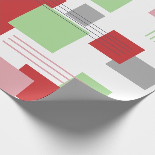 Abstrakte Rechtecke und Linien Geschenkpapier (Ecke)