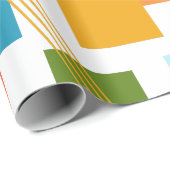 Abstrakte Rechtecke und Linien Geschenkpapier (Rolleneckpunkt)