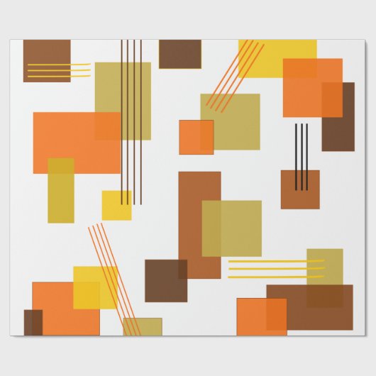 Abstrakte Rechtecke und Linien Geschenkpapier (Flach)