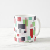 Abstrakte Rechtecke und Linien Kaffeetasse (VorderseiteRechts)