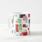 Abstrakte Rechtecke und Linien Kaffeetasse (Vorderseite Links)