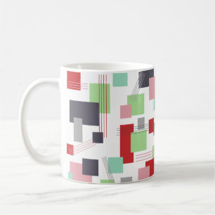 Abstrakte Rechtecke und Linien Kaffeetasse