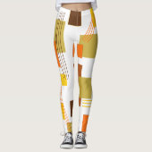 Abstrakte Rechtecke und Linien Leggings (Vorderseite)