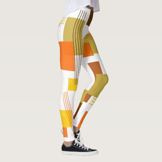 Abstrakte Rechtecke und Linien Leggings (Rechts)