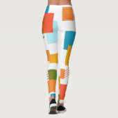 Abstrakte Rechtecke und Linien Leggings (Rückseite)
