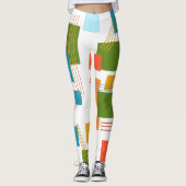 Abstrakte Rechtecke und Linien Leggings (Vorderseite)