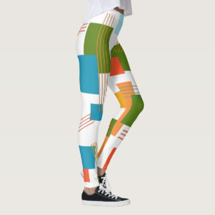 Abstrakte Rechtecke und Linien Leggings
