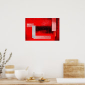 Abstrakte Rechtecke und Quadrate Kunstposter druck Poster (Küche)